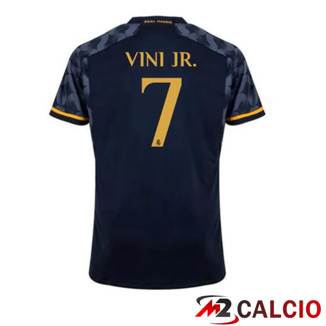 Maglie Calcio Real Madrid (Vini Jr. 7) Seconda Blu Reale 2023/2024