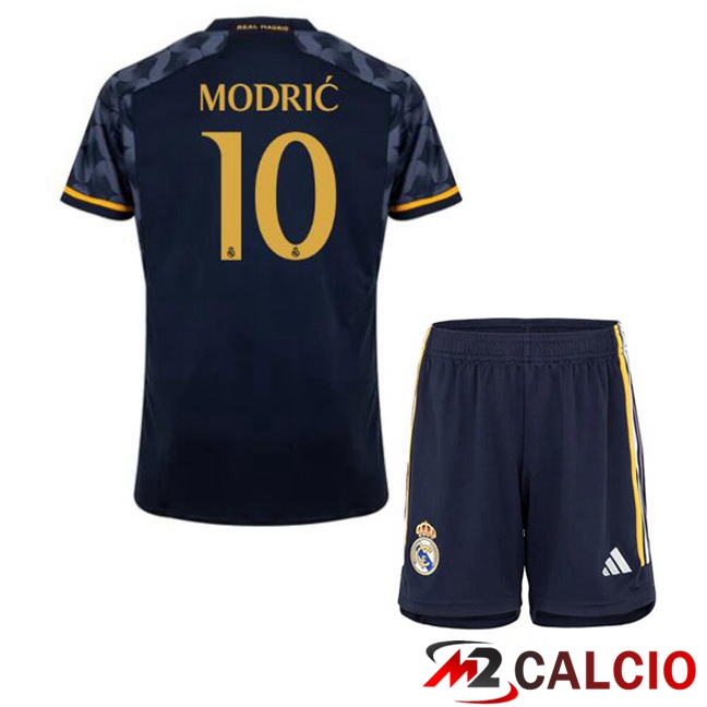 Maglie Calcio Real Madrid (Modrić 10) Bambino Seconda Blu Reale 2023/2024