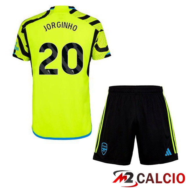 Maglie Calcio Arsenal (JORGINHO 20) Bambino Seconda Verde 2023/2024