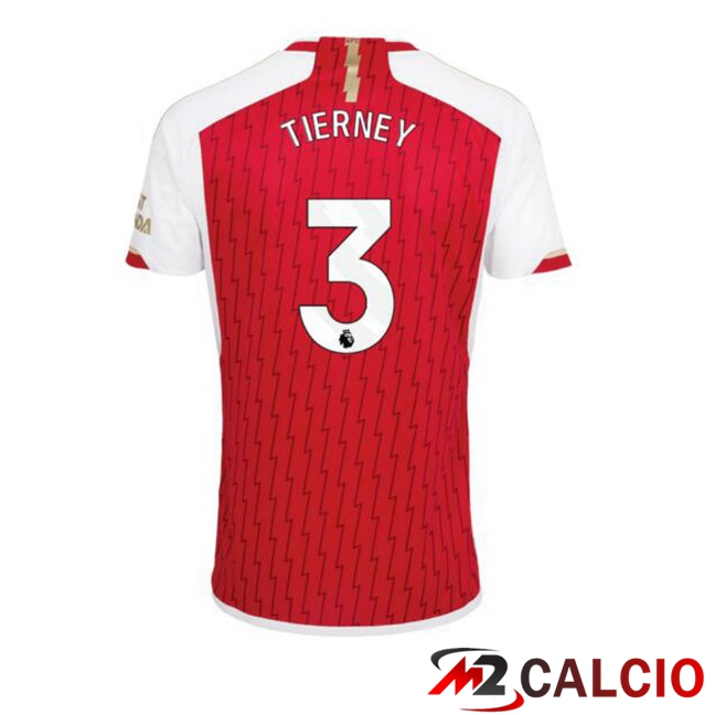 Maglie Calcio Arsenal (TIERNEY 3) Prima Rosso Bianco 2023/2024