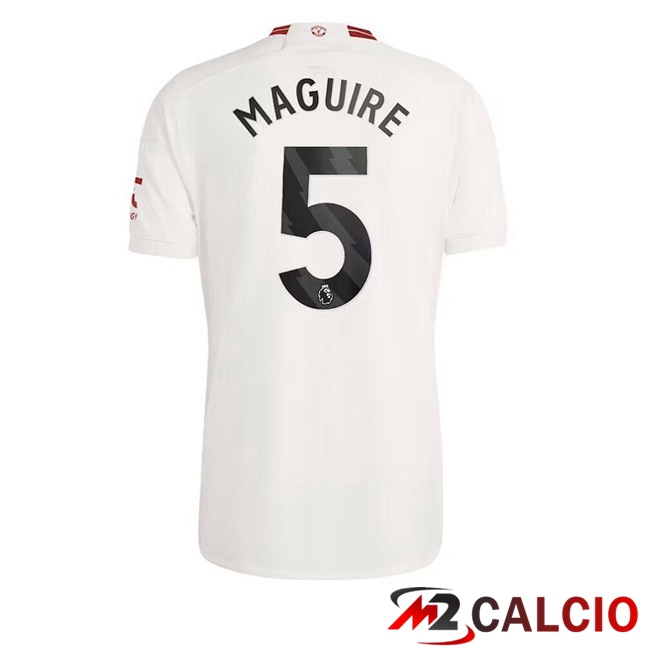 Maglie Calcio Manchester United (Maguire 5) Terza Bianco 2023/2024