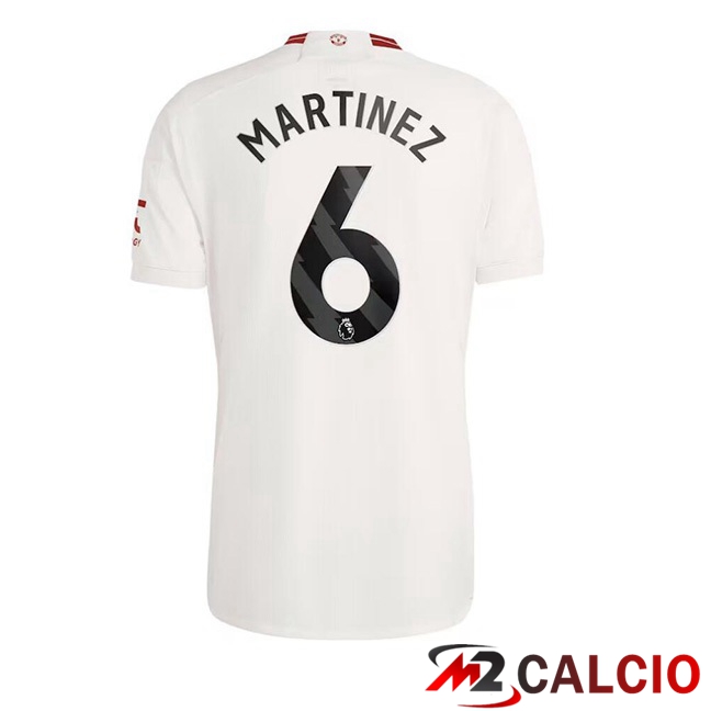 Maglie Calcio Manchester United (Martinez 6) Terza Bianco 2023/2024