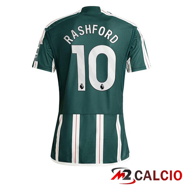 Maglie Calcio Manchester United (Rashford 10) Seconda Verde 2023/2024