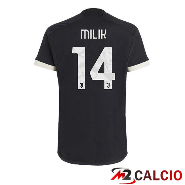 Maglie Calcio Juventus (MILIK 14) Juventus Terza Nero 2023/2024