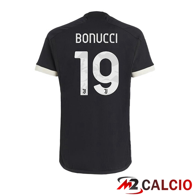 Maglie Calcio Juventus (BONUCCI 19) Juventus Terza Nero 2023/2024