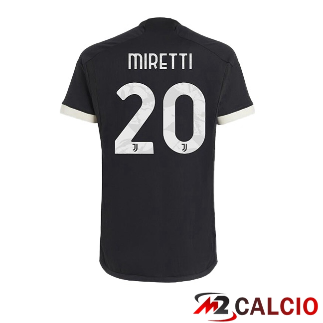 Maglie Calcio Juventus (MIRETTI 20) Juventus Terza Nero 2023/2024