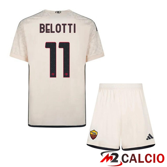 Maglie Calcio AS Roma (BELOTTI 11) Bambino Bambino Seconda Giallo 2023/2024