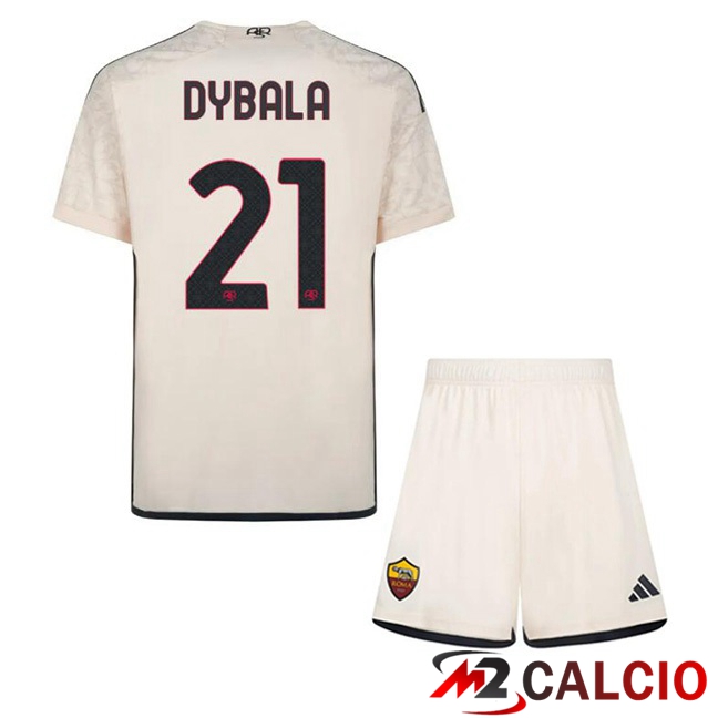 Maglie Calcio AS Roma (DYBALA 21) Bambino Bambino Seconda Giallo 2023/2024