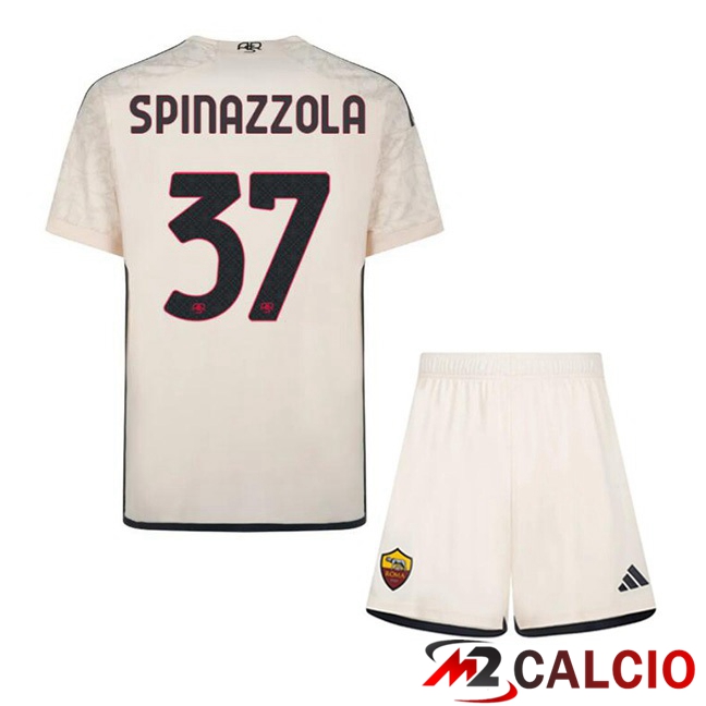 Maglie Calcio AS Roma (SPINAZZOLA 37) Bambino Bambino Seconda Giallo 2023/2024