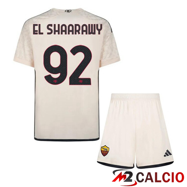Maglie Calcio AS Roma (EL SHAARAWY 92) Bambino Bambino Seconda Giallo 2023/2024