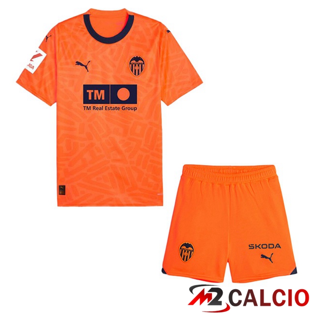 Maglie Calcio Valencia CF Bambino Terza Arancia 2023/2024