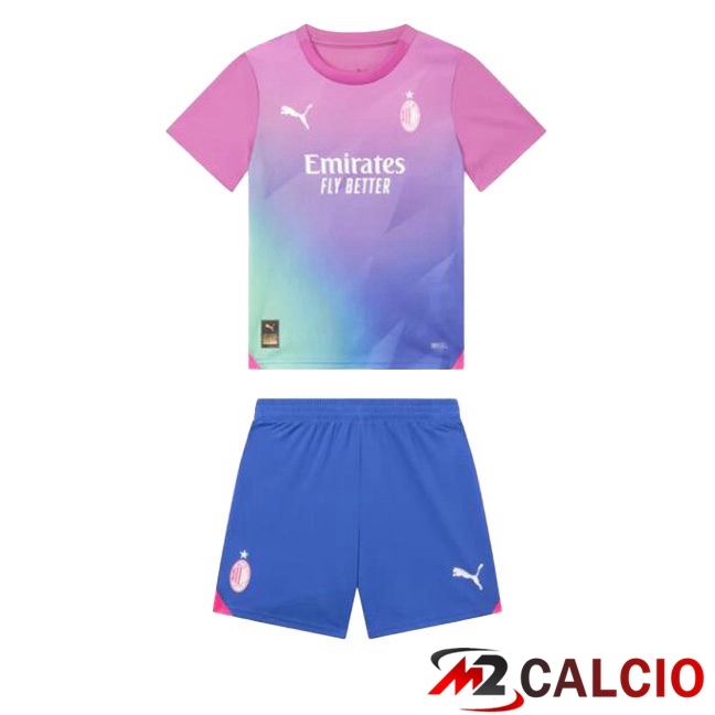 Maglie Calcio AC Milan Bambino Terza Rosa 2023/2024
