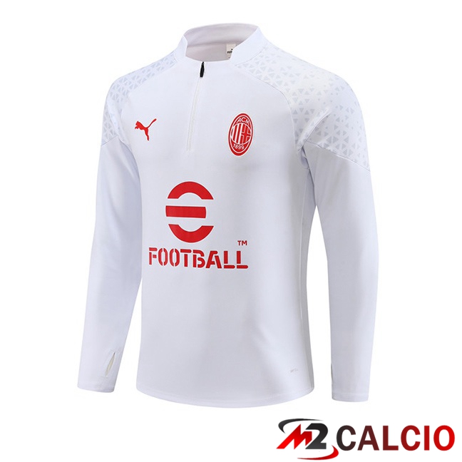 Felpa Allenamento AC Milan Bianco 2023/2024