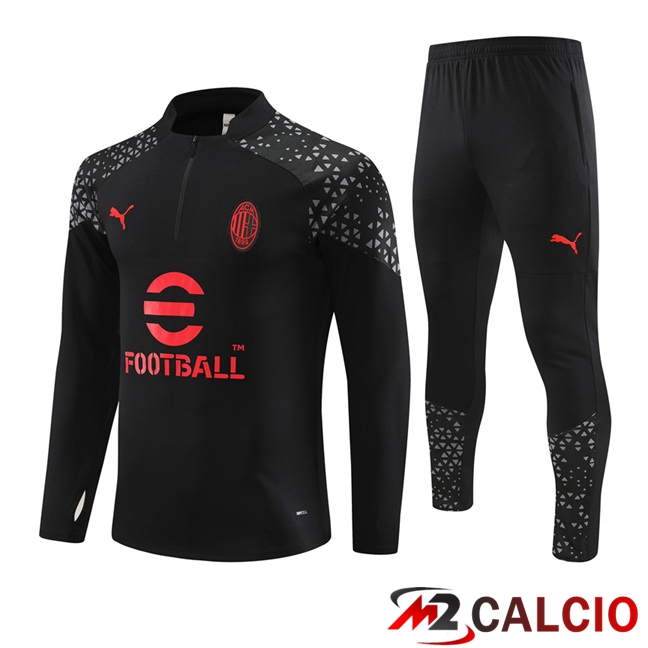 Insieme Tuta Calcio AC Milan Nero 2023/2024