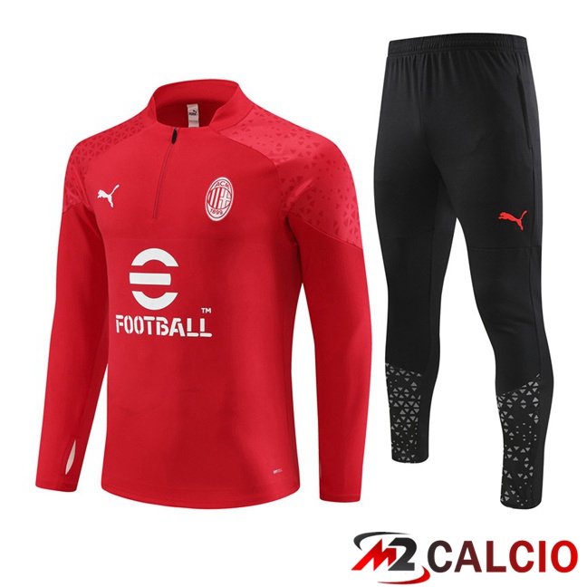 Insieme Tuta Calcio AC Milan Rosso 2023/2024