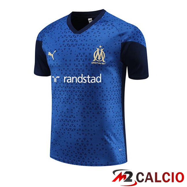 T Shirt Allenamento Marsiglia OM Blu Reale 2023/2024