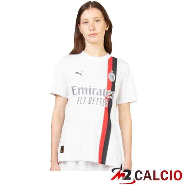 Maglie Calcio AC Milan Donna Seconda Bianco 2023/2024