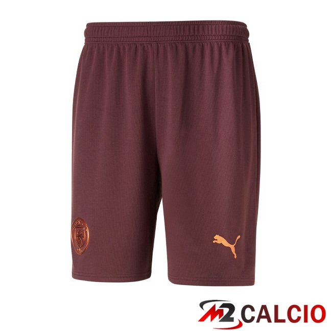 Pantaloncini Calcio Manchester City Seconda Rosso 2023/2024