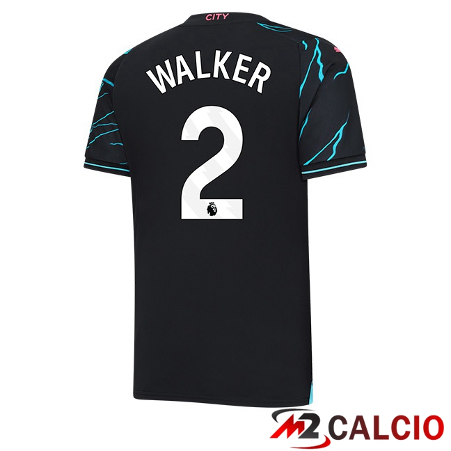 Maglie Calcio Manchester City (Kyle Walker 2) Terza Blu Nero 2023/2024