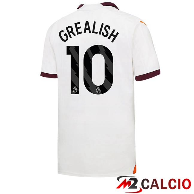 Maglie Calcio Manchester City (Jack Grealish 10) Seconda Bianco 2023/2024