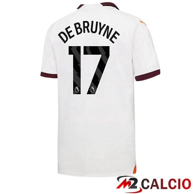 Maglie Calcio Manchester City (Kevin De Bruyne 17) Seconda Bianco 2023/2024