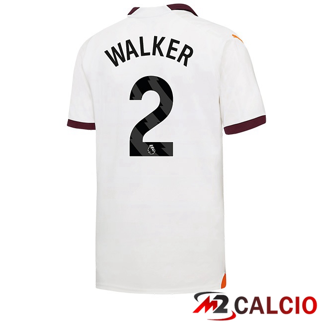 Maglie Calcio Manchester City (Kyle Walker 2) Seconda Bianco 2023/2024
