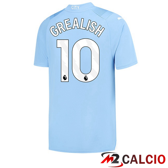 Maglie Calcio Manchester City (Jack Grealish 10) Prima Blu 2023/2024