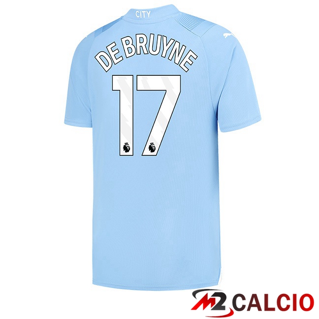 Maglie Calcio Manchester City (Kevin De Bruyne 17) Prima Blu 2023/2024