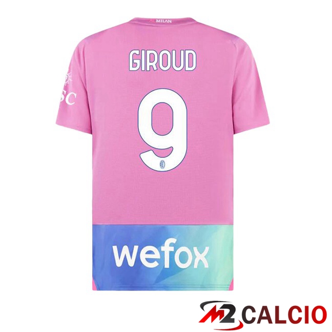 Maglie Calcio AC Milan (Giroud 9) Terza Rosa 2023/2024