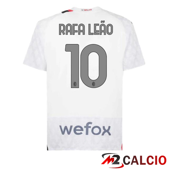 Maglie Calcio AC Milan (Rafa Leão 10) Seconda Bianco 2023/2024