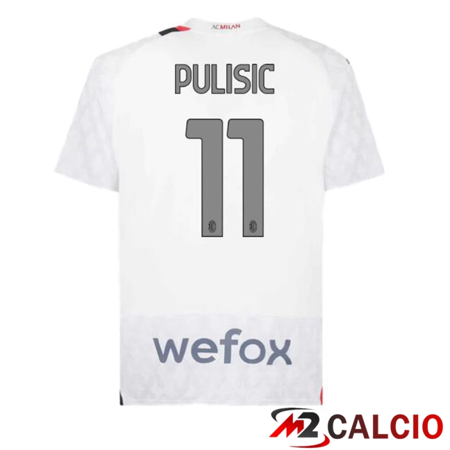 Maglie Calcio AC Milan (Pulisic 11) Seconda Bianco 2023/2024