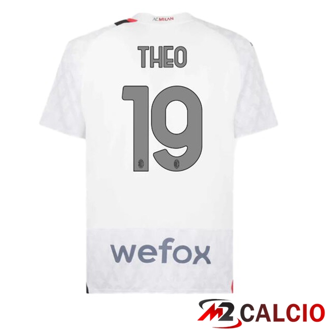 Maglie Calcio AC Milan (Theo 19) Seconda Bianco 2023/2024