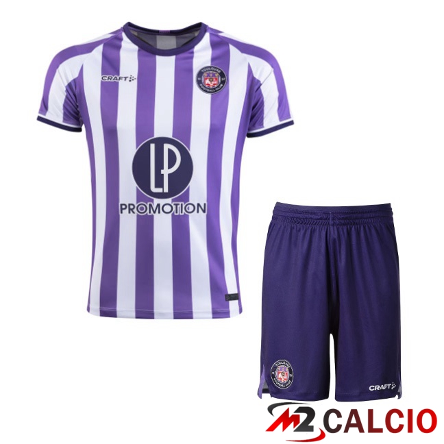 Maglie Calcio Toulouse Bambino Prima Viola Bianco 2023/2024