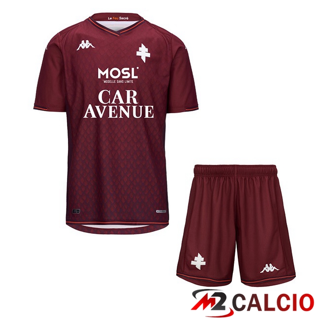 Maglie Calcio FC Metz Bambino Prima Rosso 2023/2024