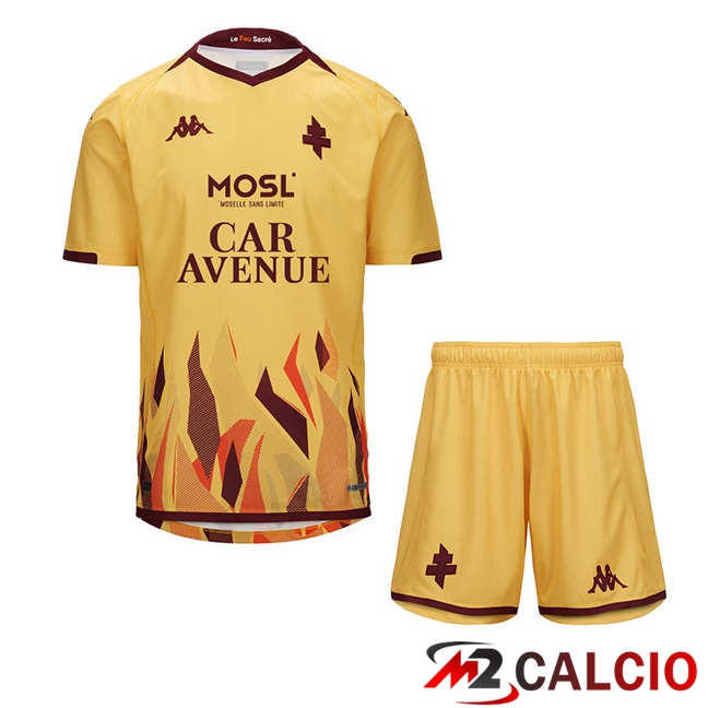 Maglie Calcio FC Metz Bambino Seconda Giallo 2023/2024