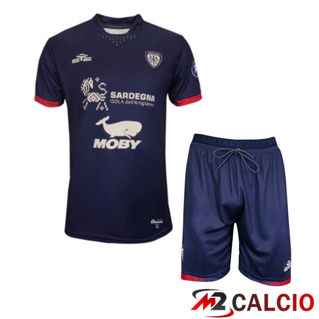 Maglie Calcio Cagliari Calcio Bambino Terza Blu Reale 2023/2024
