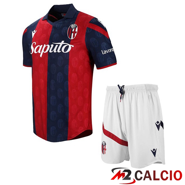 Maglie Calcio Bologne Bambino Prima Blu Rosso 2023/2024