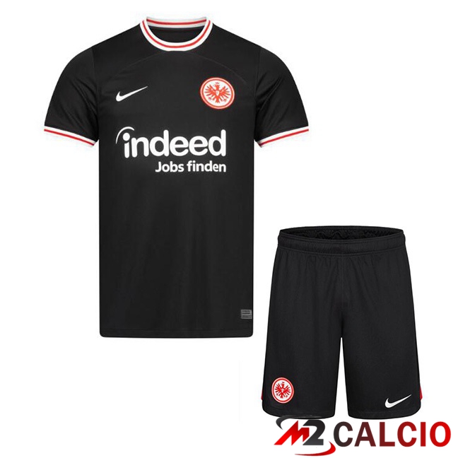 Maglie Calcio Eintracht Frankfurt Bambino Seconda Nero 2023/2024