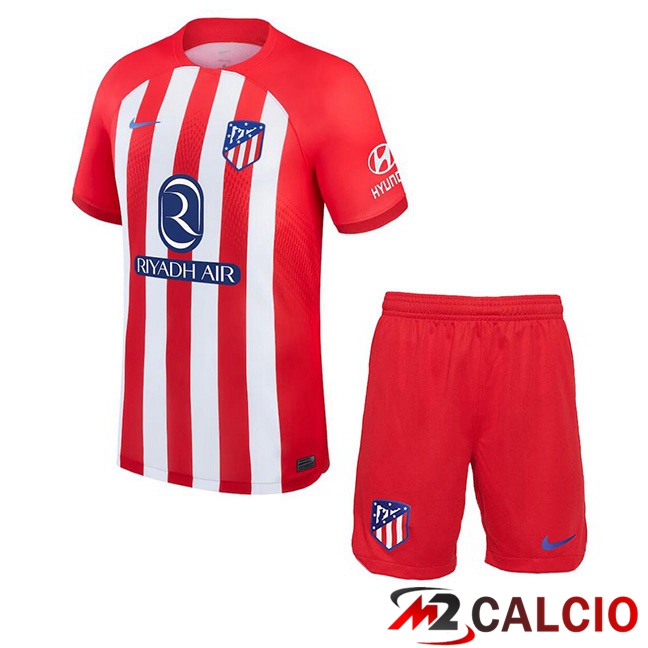 Maglie Calcio Atletico Madrid Bambino Prima Rosso 2023/2024