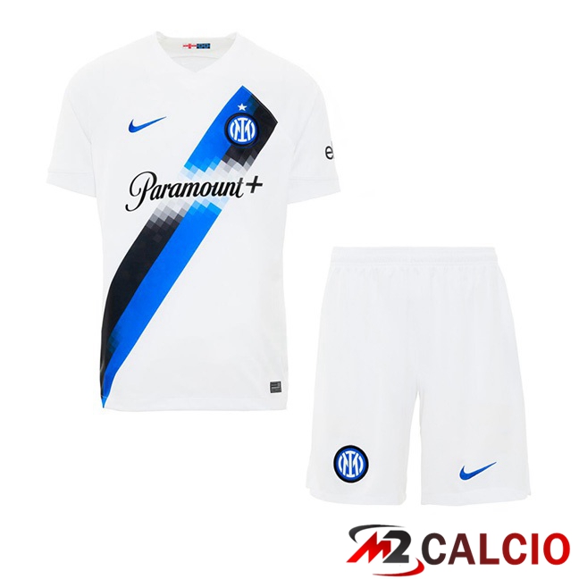 Maglie Calcio Inter Milan Bambino Seconda Bianco 2023/2024