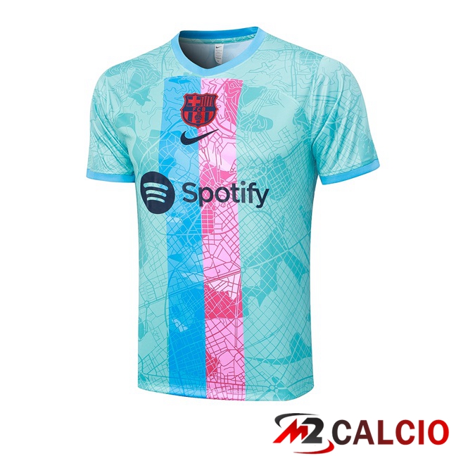 T Shirt Allenamento FC Barcellona Blu 2023/2024