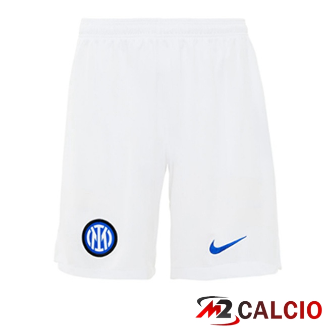 Pantaloncini Calcio Inter Milan Seconda Bianco 2023/2024