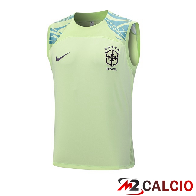 Canotta Calcio Brasile Blu Verde 2023/2024