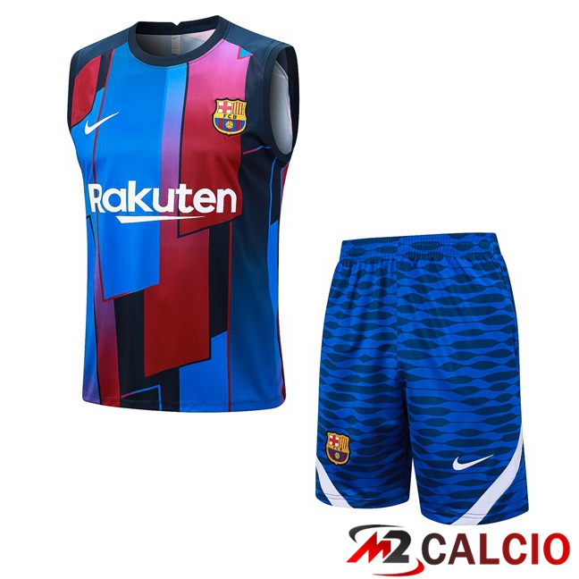 Canotta Calcio FC Barcellona + Pantaloncini Blu 2023/2024