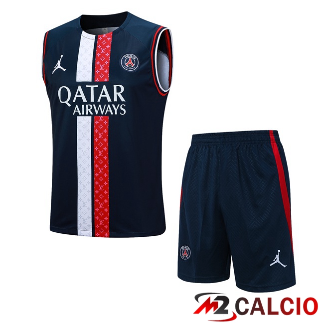 Canotta Calcio Paris PSG + Pantaloncini Blu Reale 2023/2024