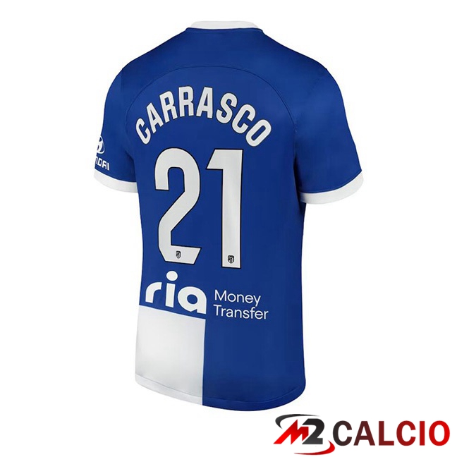 Maglie Calcio Atletico Madrid (Carrasco 21) Seconda Blu 2023/2024