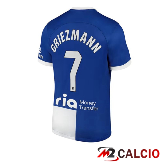 Maglie Calcio Atletico Madrid (Griezmann 7) Seconda Blu 2023/2024