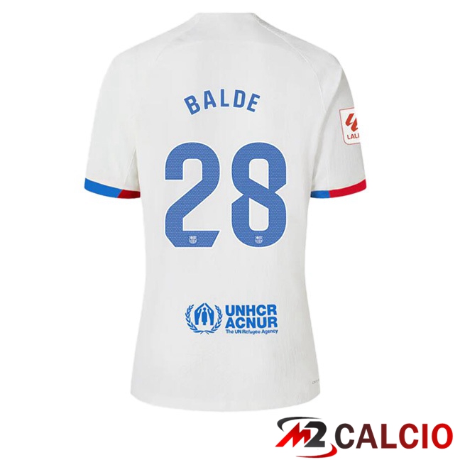 Maglie Calcio FC Barcellona (BALDE 28) Seconda Bianco 2023/2024