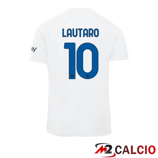 Maglie Calcio Inter Milan (LAUTARO 10) Seconda Bianco 2023/2024