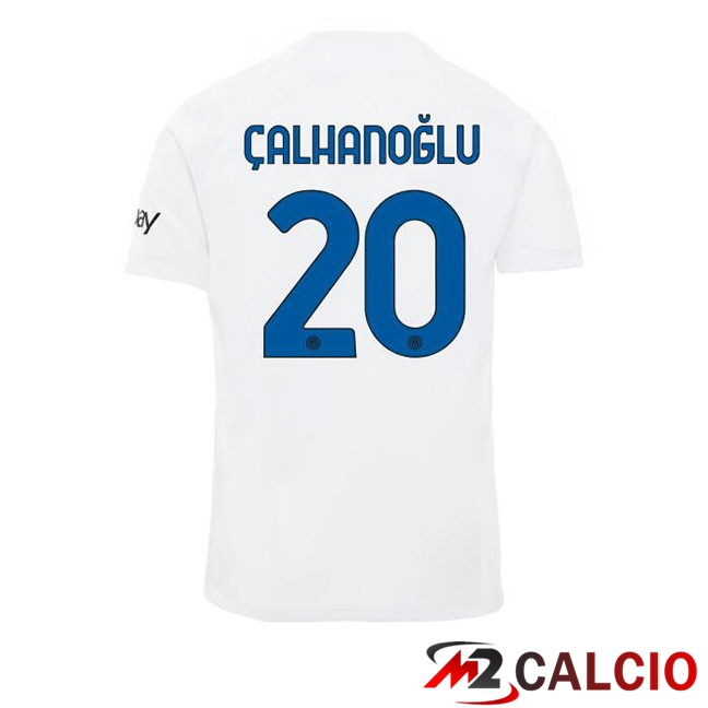 Maglie Calcio Inter Milan (ÇALHANOĞLU 20) Seconda Bianco 2023/2024